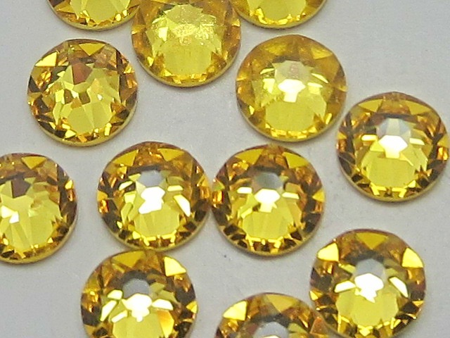 1 Gross 10ss LIGHT TOPAZ (viva) FLATBACK PRECIOSA Rhinestones